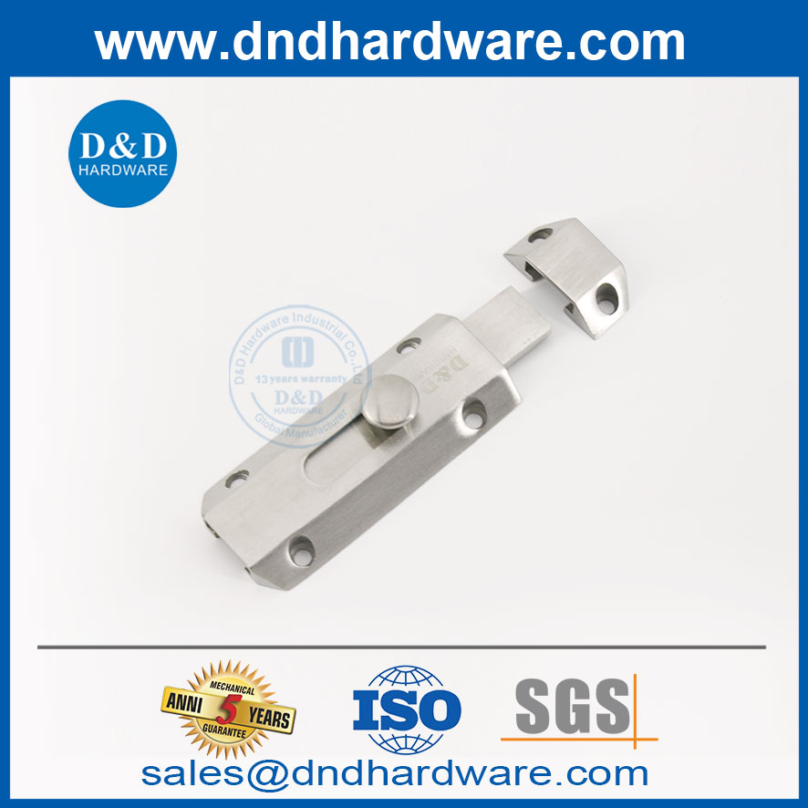 Laiton 3 pouces Satin Nickel Tower Door Bound verrouillage pour la porte intérieure-DDDB017
