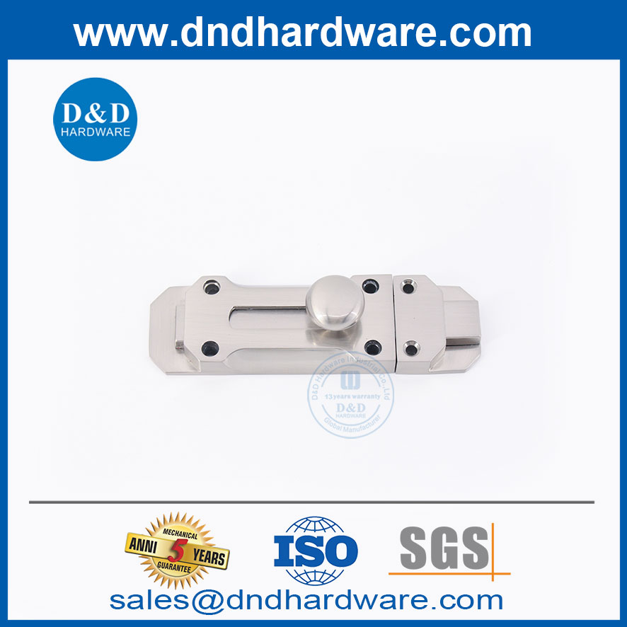 DESIGNER MODERNE PORTE INDOOR LORT DE BOULEUR DE TOUR DE ZINC EN SATIN NICKEL-DDB025