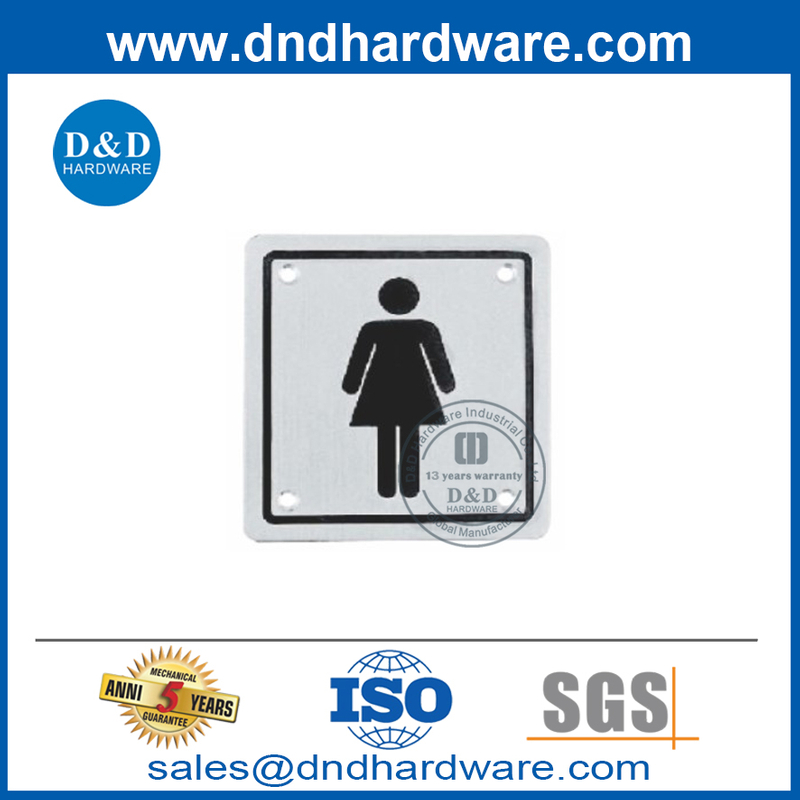 SS304 Plaque de panneaux de porte de lavabo féminin avec design-ddsp002 moderne