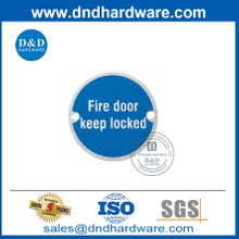 SS304 'Fire Door Going Locked ' Plaque de panneau Plaque d'incendie Indication-DDDSP007