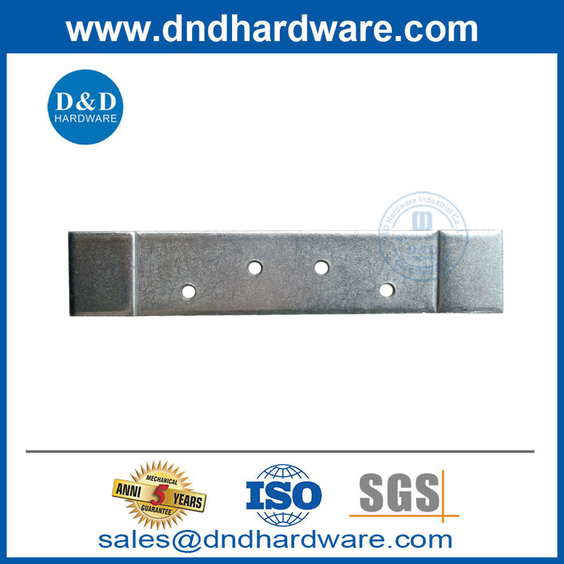 Plaque en zinc en acier 4 pouces Hinge Trou Espacement de porte Plaque de renfort de la porte DDHR003