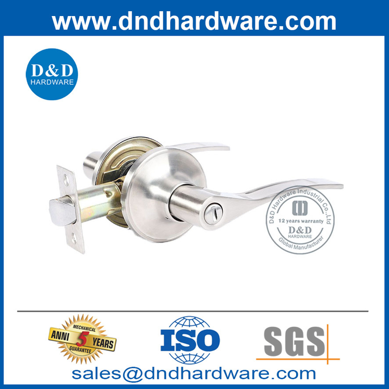Silver Color Hign Quality Zinc Allin Washroom Door Intimité Lockset-Ddlk017