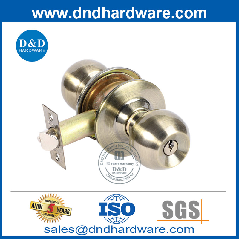 Meilleur bouton de porte en alliage en alliage en laiton antique en laiton avec lock-ddlk040