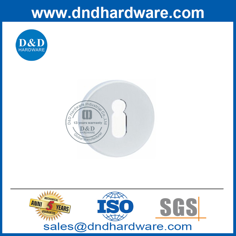 Escuson de porte cylindre de type rond en acier inoxydable pour la porte externe-DDES006