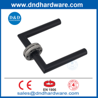 BS EN1906 en acier inoxydable extérieur Matte Black Door Levers-DDTH003