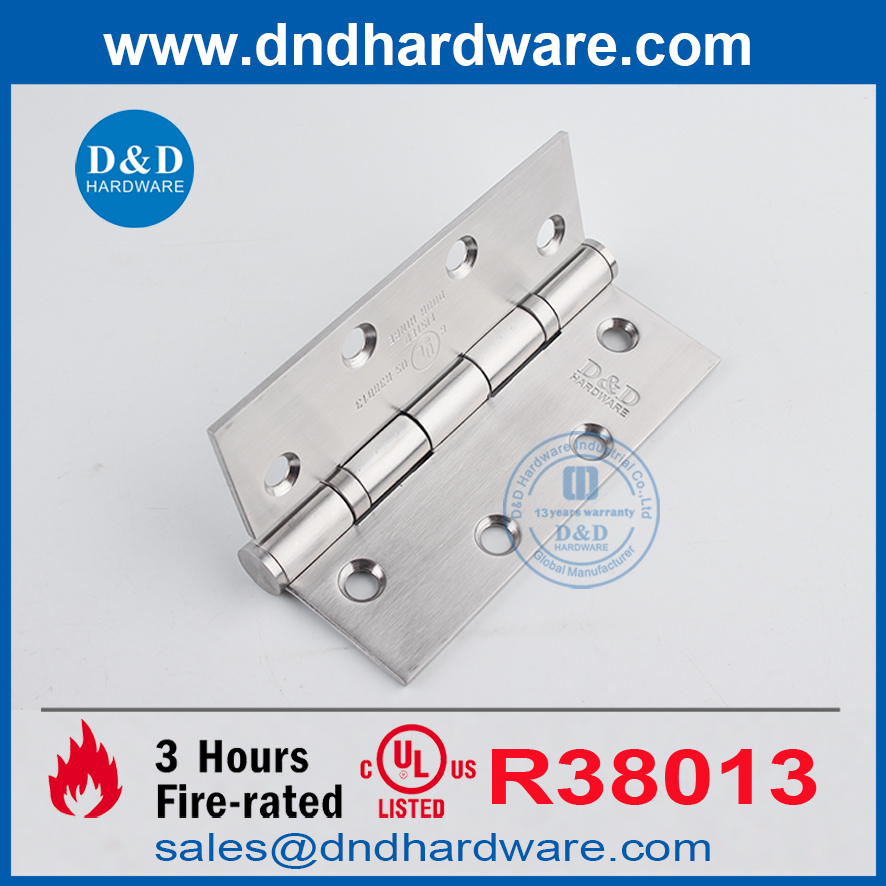 Ul Double Ball Bearring SS304 Modèle de 5 pouces Hinge de porte de feu- DDSS005-FR-5X3.5X3