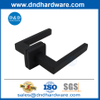 Passage des poignées de la porte noire en acier inoxydable carré d'intimité poignée de porte-porte-ddth020