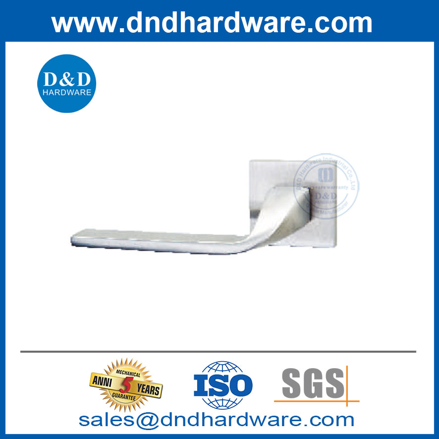 Poignées de porte de passage carré en acier inoxydable levier solide de la porte d'intimité des poignées de porte-DDSH055