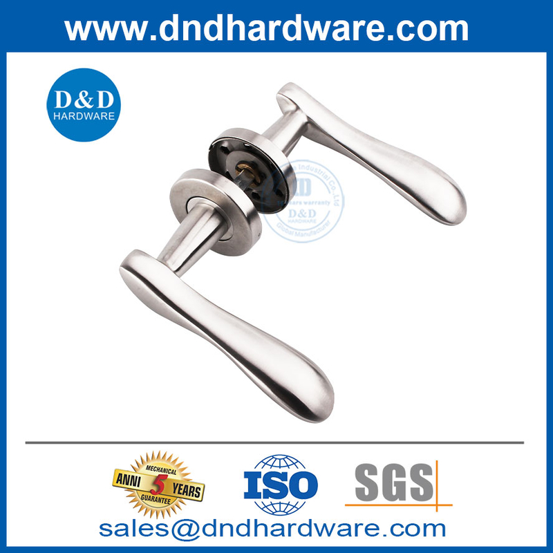 SS304 Poignée de levier de porte de la chambre de personnalisation de base pour porte en bois-DDSH014