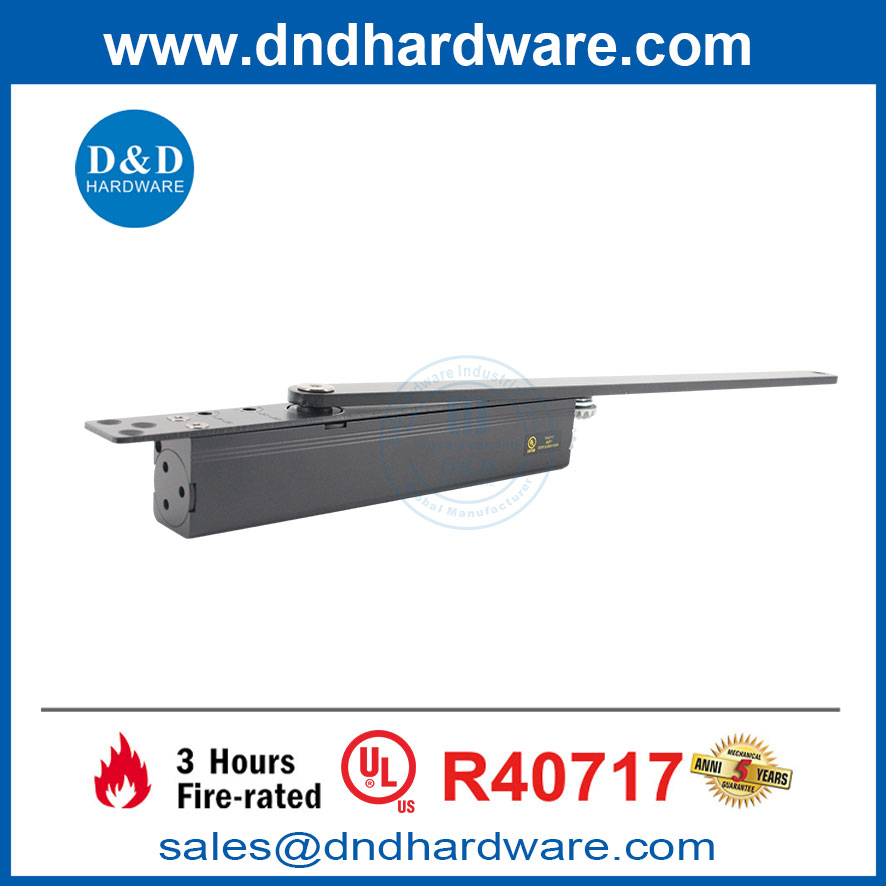 Aluminium automatique Action de caméra noire hydraulique ul Fire caché Closer DDDC053