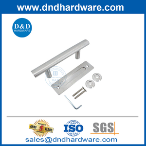 Poignée de porte coulissante en acier inoxydable en argent Handle de porte de grange moderne-poignée-ddbd101