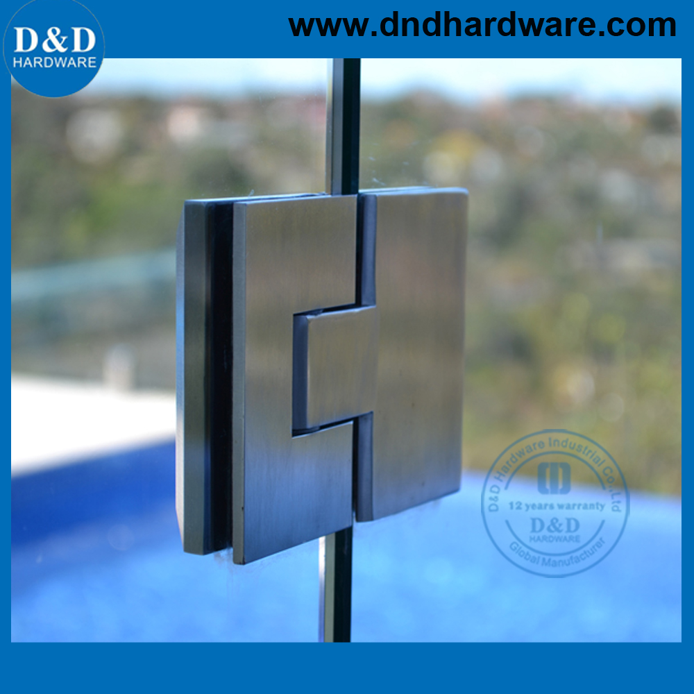 Glass Hardware Raccord à 180 degrés sans cadre de douche en verre Hinges-DDGH004