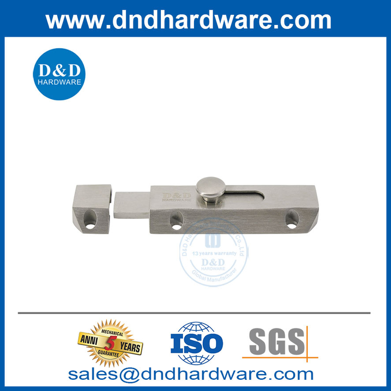 Laiton 3 pouces Satin Nickel Tower Door Bound verrouillage pour la porte intérieure-DDDB017
