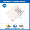 Plaque de porte de feu de feu de 1,5 mm Plaque de porte en acier inoxydable Plaque DDDSP010