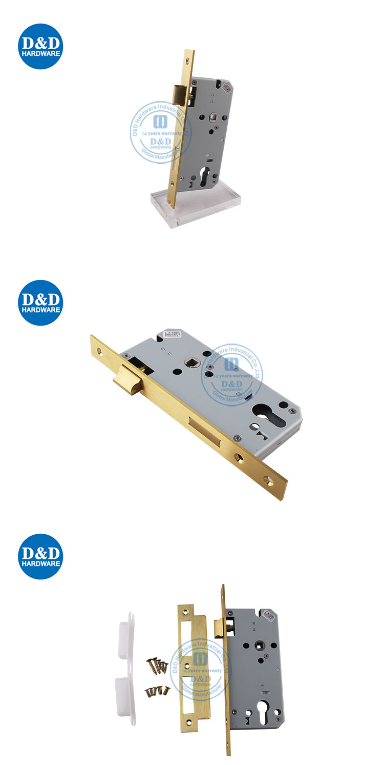serrure de porte en laiton en satin