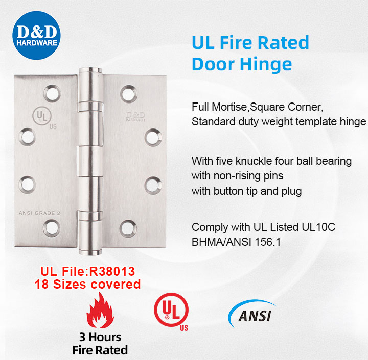 Fixe de la porte de la porte avec UL