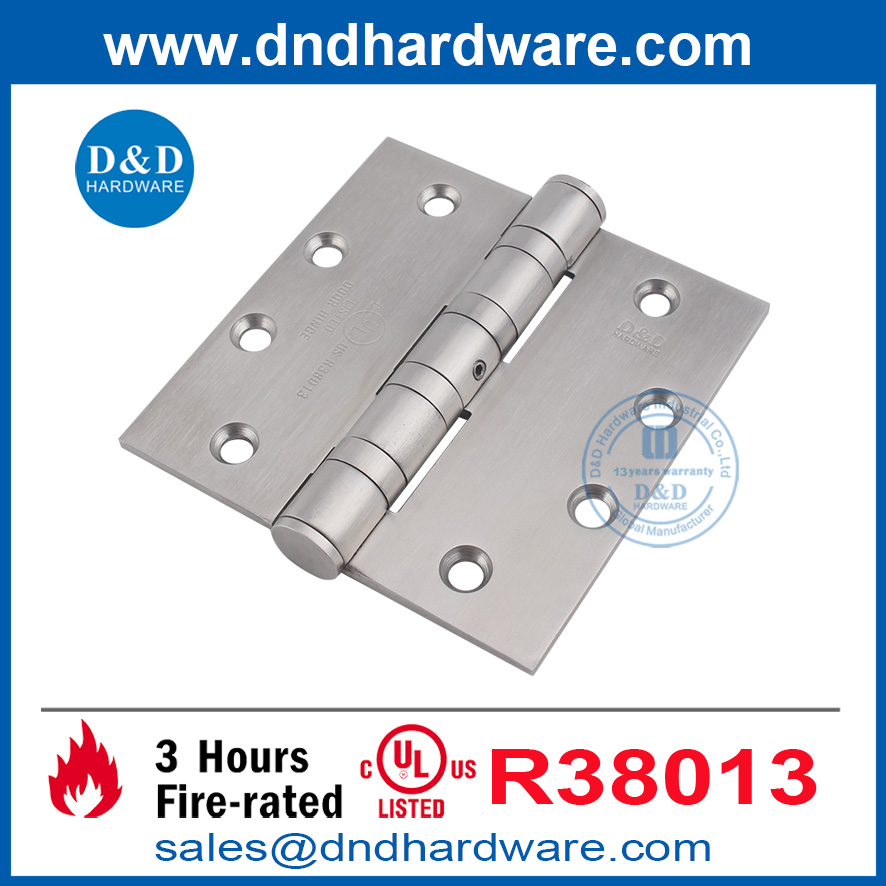 UL LISTÉ SS316 NRP NRP Heavy Duty Duty Mortise Hinge for Commercial Building-DDSS004-FR-4.5x4.5x4.6