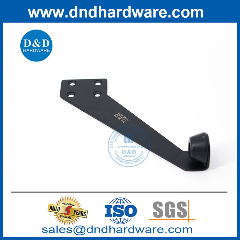 Matt Black en acier inoxydable Arrêt de porte en tête sur la porte-DDDS026