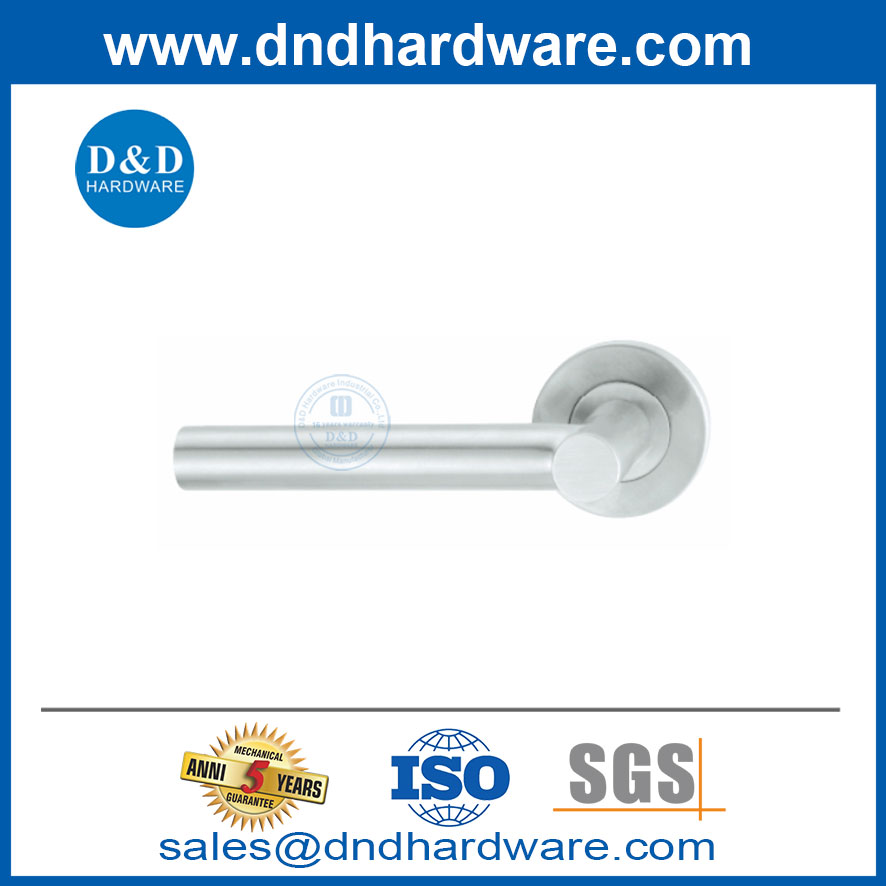 Leviers de poignée de porte en acier inoxydable poignée de porte commerciale-DDTH017