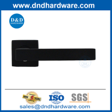 Passage des poignées de la porte noire en acier inoxydable carré d'intimité poignée de porte-porte-ddth020