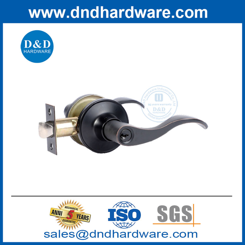 Porte d'entrée Double serrures zinc alliage noir extérieur verrouillage de porte extérieure-ddlk024
