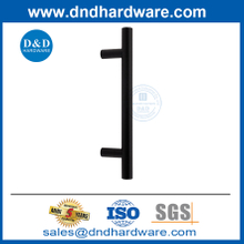 Poil de porte d'entrée poignées en acier inoxydable Black en verre Poiglettes-DDPH031