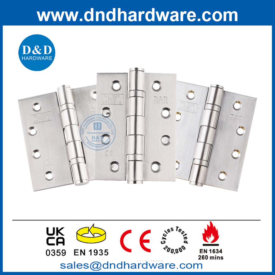 4,5 pouces BS EN1935 CE Mark Fire Fire Classé Hinge de porte pour la porte interne-DDSS001-CE