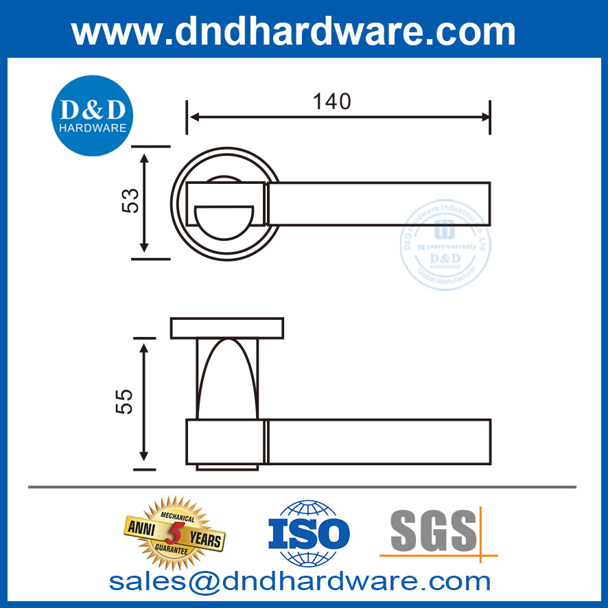 Poignée de porte Fabricant en acier inoxydable Poignons de porte pour la maison-DDSH018