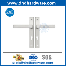 Poignée de levier de porte de plaque arrière à cadre étroit en acier inoxydable avec plaque-DDNP002