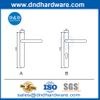 Pointe de porte Plaque en acier inoxydable étroite plaque ovale de la chambre à coucher le levier de porte Handle-DDNP001