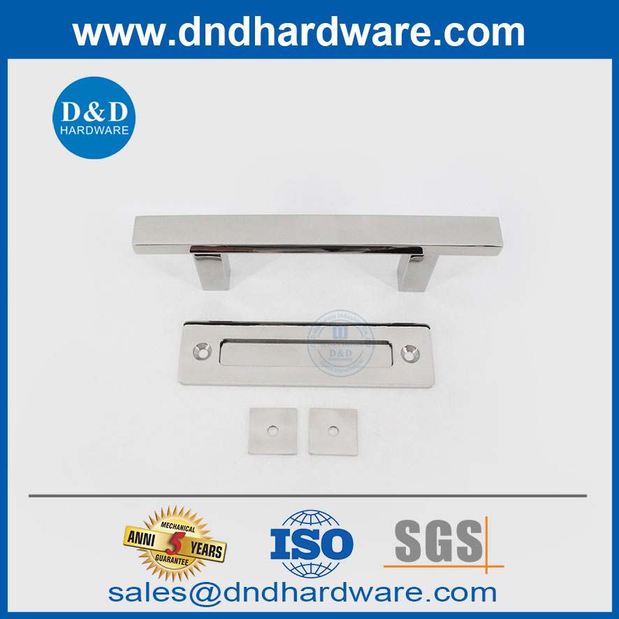 Poigure carrée en acier inoxydable poli poignée porte de haute qualité poignée de porte de haute qualité-DDBD103