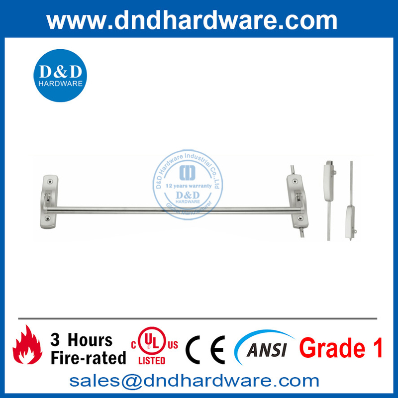 Dispositif de sortie d'incendie de grade 304 pour porte en verre-DDPD010