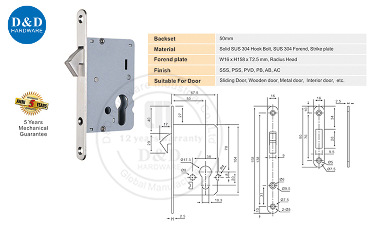Hardware Lock-D & D de porte