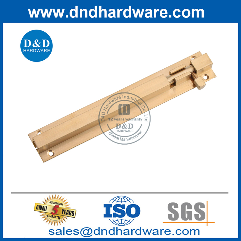 PVD Satin Security Tower Tower Bound Bolt Lock Mardware pour les portes-DDB016