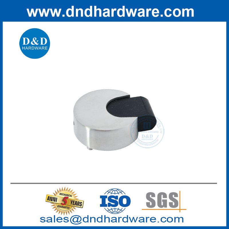 Porte de salle de bain en acier inoxydable Arrêt de salle de bain Caoutchouc Chrome Porte STORS-DDDS043