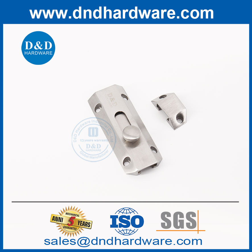 Laiton 3 pouces Satin Nickel Tower Door Bound verrouillage pour la porte intérieure-DDDB017
