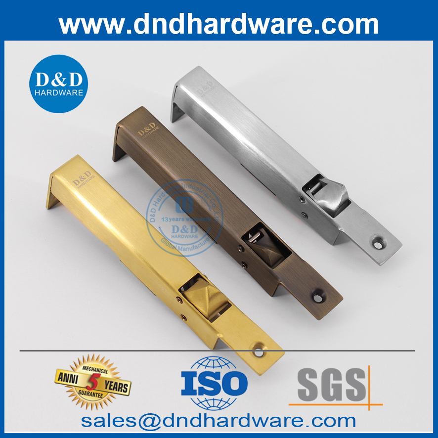 Grade en laiton antique SS304 Spring Sinistrad Automatic Flush Bolt-DDB023