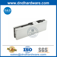 Couvercle en acier inoxydable Raccord de plaquette supérieure pour la porte en verre de bureau-DDPT003