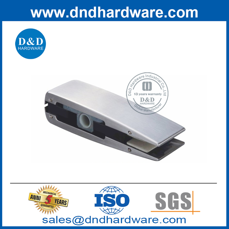 Raccord de plaque de porte en verre de 12 mm pour la porte commerciale-DDPT007