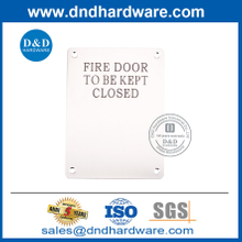 Plaque de porte de feu de feu de 1,5 mm Plaque de porte en acier inoxydable Plaque DDDSP010