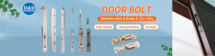 Types de boulons de porte