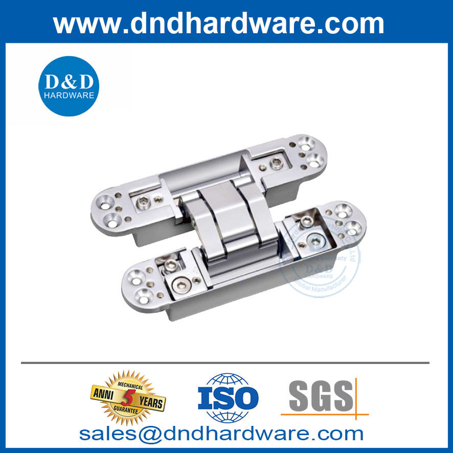 Charnières réglables 3D alliage de zinc et charnières dissimulées en aluminium pour les portes-ddch011