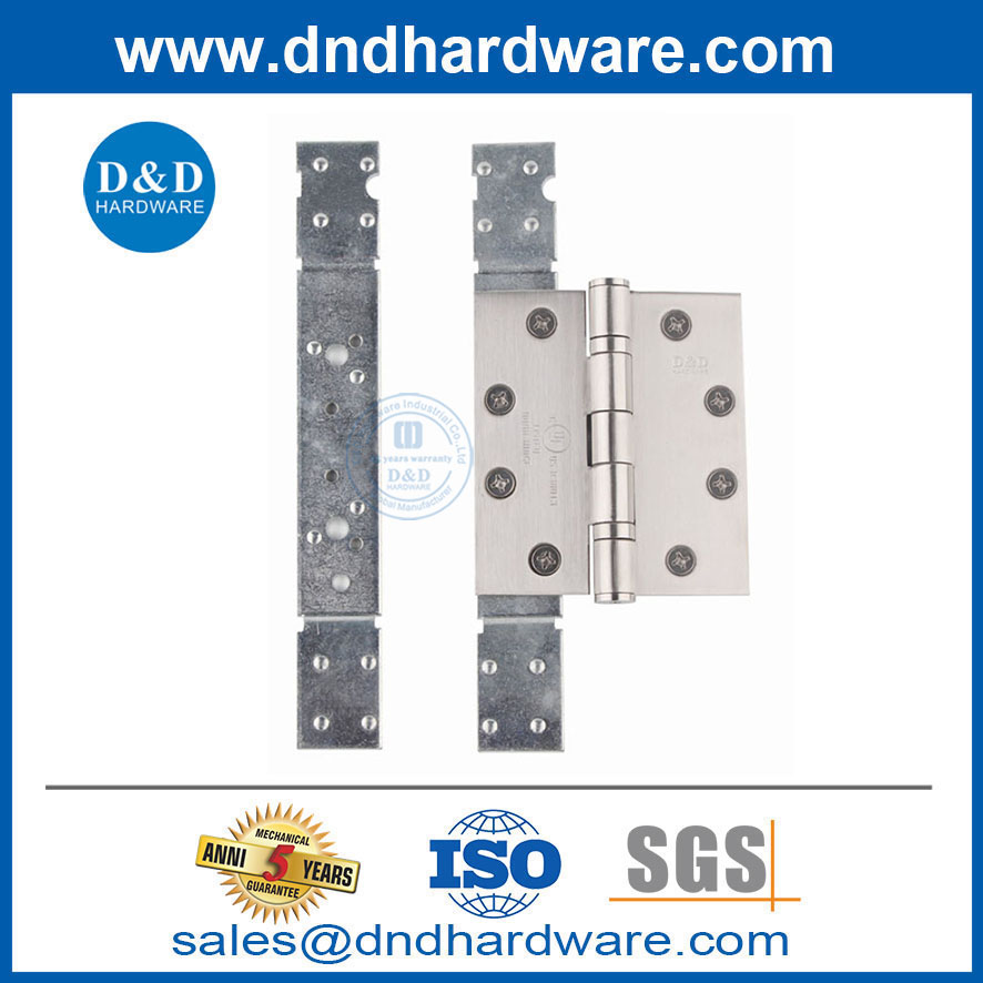 Plaque en zinc en acier 4 pouces Hinge Trou Espacement de porte Plaque de renfort de la porte DDHR003