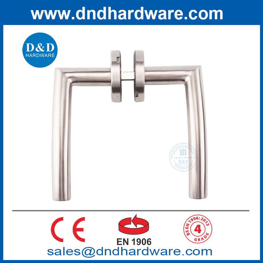 Poignée de porte d'intimité EN1906 en acier inoxydable extérieur des portes de porte interne-DDTH008
