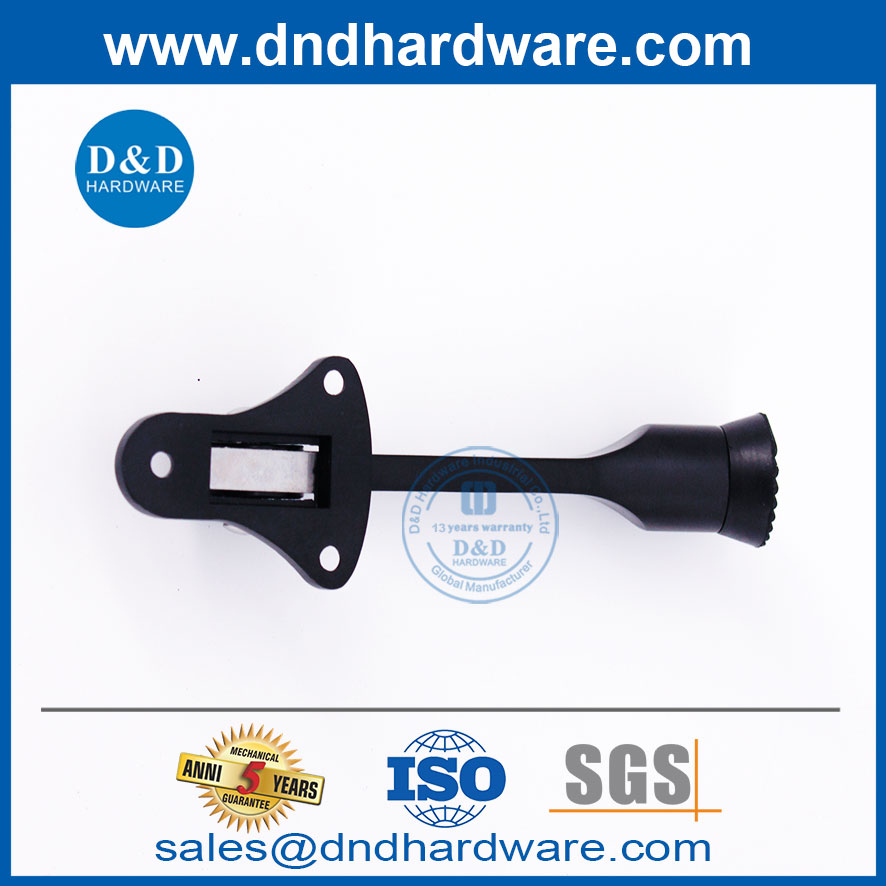 Matt Black Zinc Alliage Porte interne Porte montée sur l'arrêt Holder-DDDS022