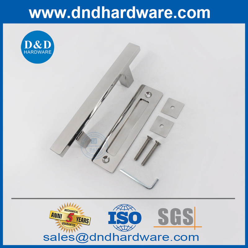 Poigure carrée en acier inoxydable poli poignée porte de haute qualité poignée de porte de haute qualité-DDBD103