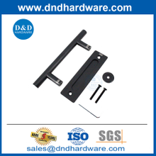 Carbone Steel Black Enrobage Patriez la porte carrée de la barre coulissante de la grange coulissante-DDBD102