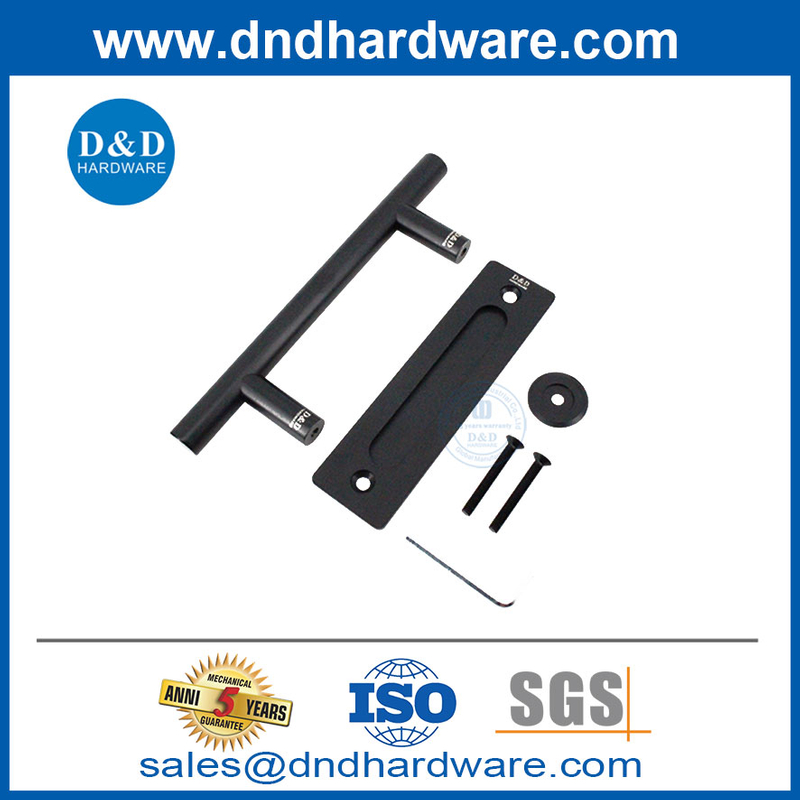 Carbone Steel Black Enrobage Patriez la porte carrée de la barre coulissante de la grange coulissante-DDBD102