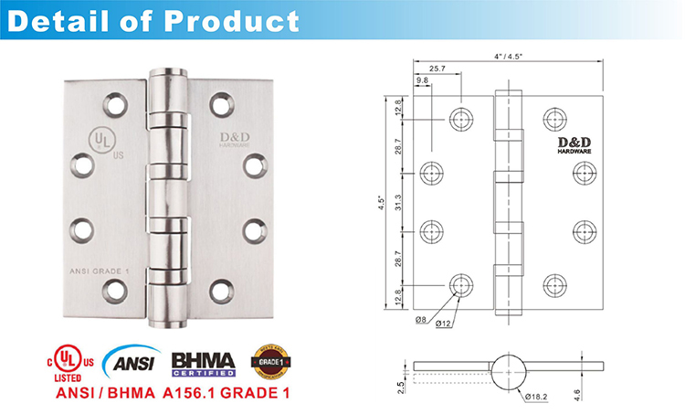 ANSI Grade 1 Door Hinge-D & D Hardware