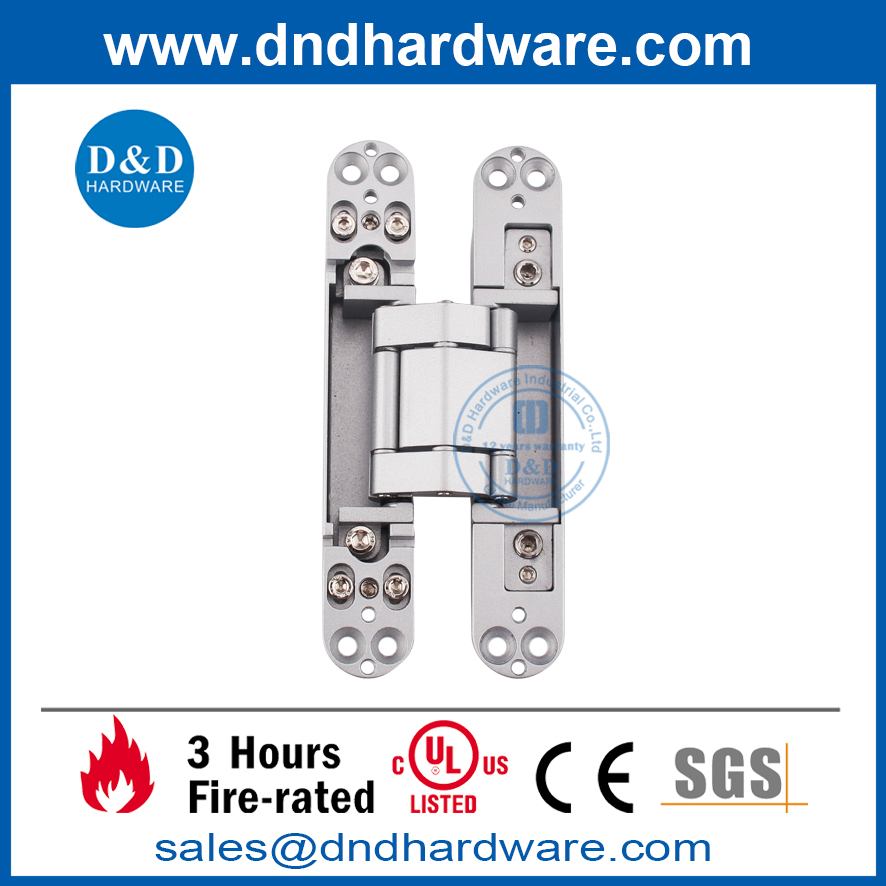 Charnière cachée 3D en alliage de zinc robuste pour porte extérieure-DDCH008-G120